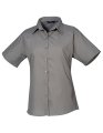 Dames blouse korte mouw Premier PR302 DARK GREY